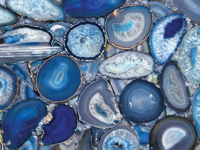 Blue Agate — semi-precious from Partner supply — imported block