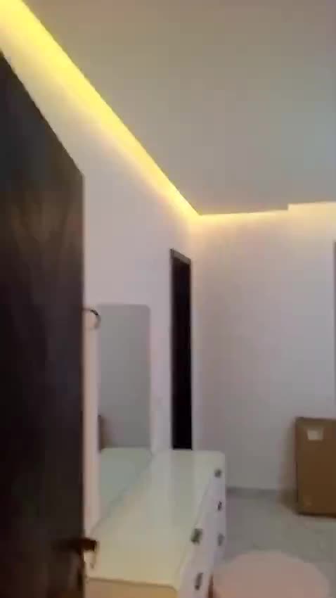Finished room with a cove-lit gypsum ceiling — on site
