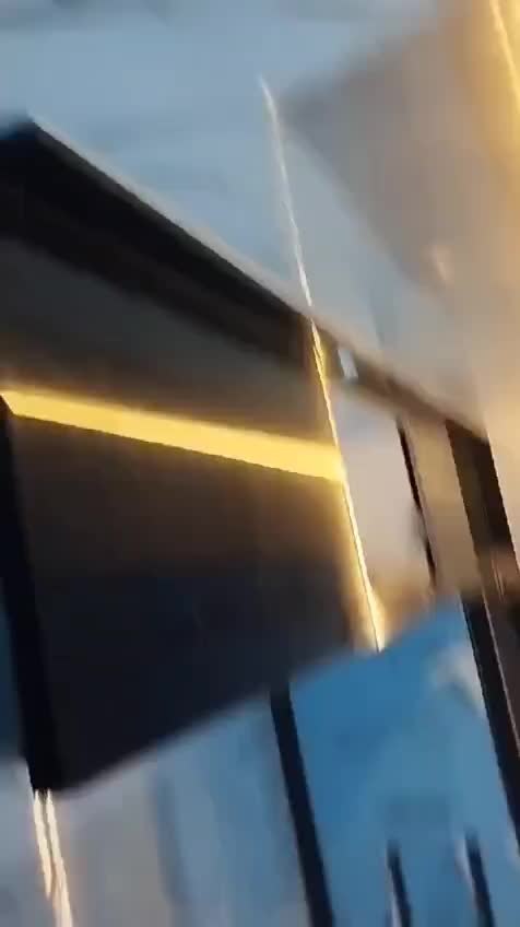 Marble-look wall with a black-framed LED niche, before final fixing